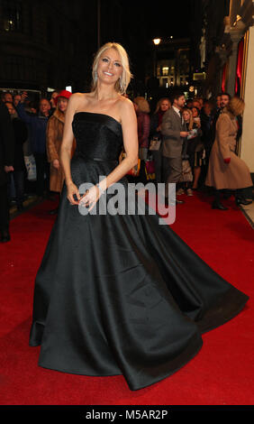 Tess Daly arrive arrives at the BBC event Bruce: A Celebration at the London Palladium, which will honour the life of the late entertainer Sir Bruce Forsyth. Stock Photo