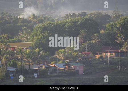 Views of Easter Island, Chile from Black Watch Stock Photo