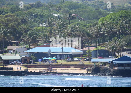 Views of Easter Island, Chile from Black Watch Stock Photo