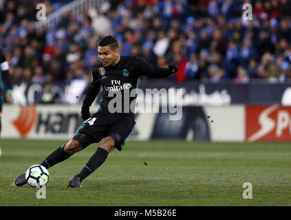 Leganes, Madrid, Spain. 21st Feb, 2018. Casemiro (Real Madrid) during the match between Leganes vs Real Madrid at the Estadio Butarque.Final Score Leganes 1 Real Madrid 3. Credit: Manu Reino/SOPA/ZUMA Wire/Alamy Live News