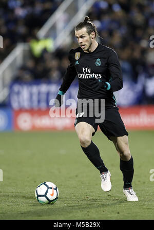 Leganes, Madrid, Spain. 21st Feb, 2018. Bale (Real Madrid) in action during the match between Leganes vs Real Madrid at the Estadio Butarque.Final Score Leganes 1 Real Madrid 3. Credit: Manu Reino/SOPA/ZUMA Wire/Alamy Live News