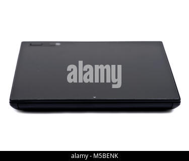 Black ultra thin smart powered portable, external cd, dvd reader writer Stock Photo