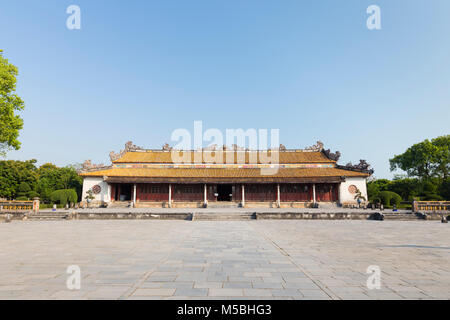 Thai Hoa temple or palace of supreme harmony at the imperial citadel of Hue, Vietnam Stock Photo