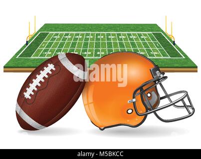 American Football Field Stock Vector