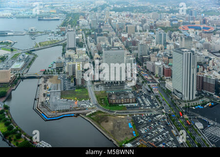 Aerial view of beautiful Yokohama cityscape Stock Photo