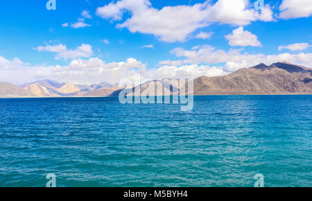 Pangong Lake, Leh Ladakh, Jammu Kashmir, India Stock Photo