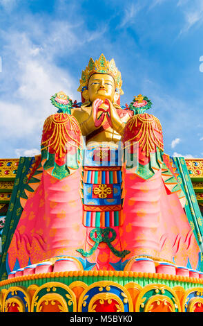 Diskit Monastery Buddha Statue, Nubra Valley, Leh Ladakh, Jammu Kashmir, India Stock Photo