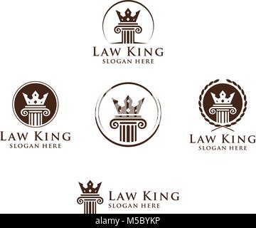 Law and Attorney logo, elegant Law and Attorney Firm vector Logo Design Stock Vector