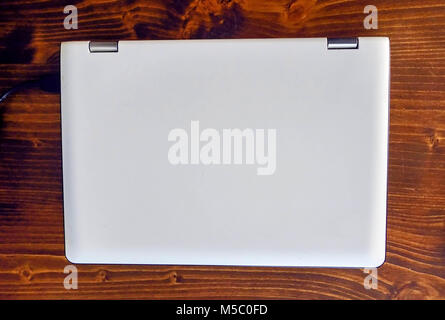 White Laptop Stock Photo