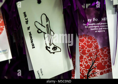 Kuala Lumpur, Malaysia. 9th April, 2014. The Pray for MH370 public messages for the missing plane since March 8, 2014. © Danny Chan/Alamy Live News. Stock Photo