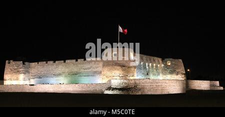 Arad Fort is a 15th-century fort in Arad, Bahrain. It was built in during the 15th century before the  Portuguese invasion of Bahrain in ad 1622. Stock Photo