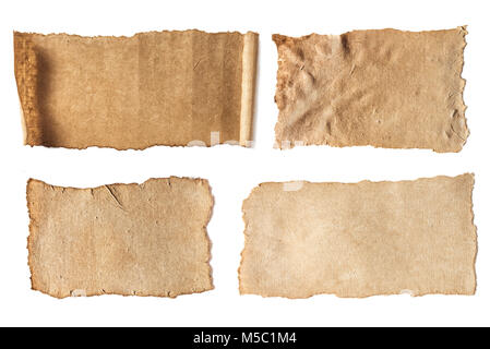 various blank ancient papers Stock Photo