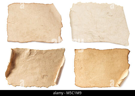 various blank brown papers Stock Photo