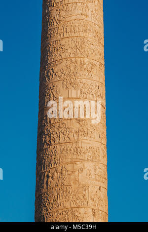 Trajan's Column (Colonna Traiana) in Rome, Italy. Commemorates Roman emperor Trajan's victory in the Dacian Wars