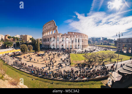 TThe Roman Colosseum in Rome, Italy, HDR panorama Stock Photo