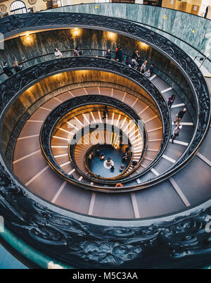The Spiral Staircase in Vatican Museums Stock Photo