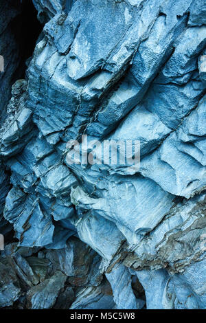 The Marble Caves of Patagonia, Chile. Turquoise colors and splendid shapes create imagery of unearthly beauty carved out by nature. Stock Photo