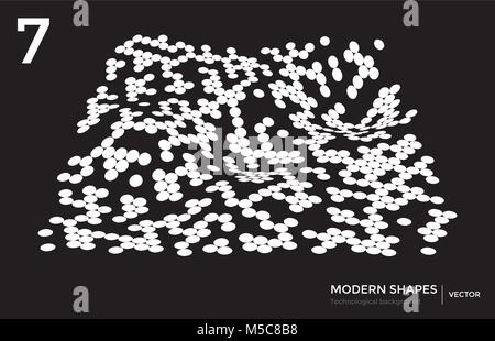 vector modern shape technological background Stock Vector