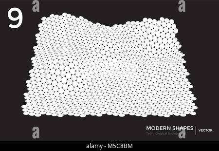 vector modern shape technological background Stock Vector