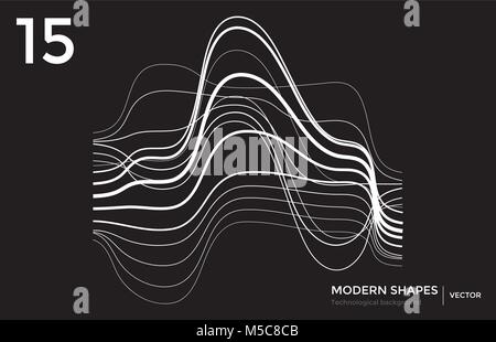 Vector modern shape technological background Stock Vector