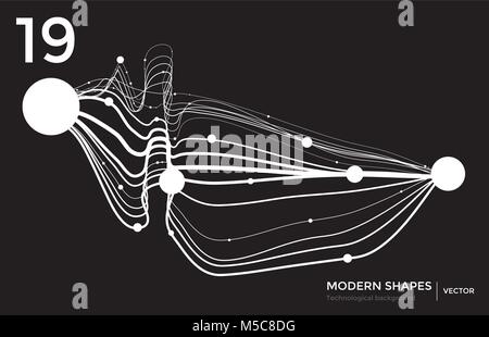 Vector modern shape technological background Stock Vector