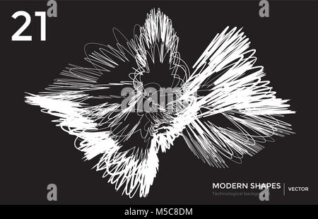 Vector modern shape technological background Stock Vector