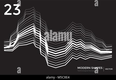 Vector modern shape technological background Stock Vector
