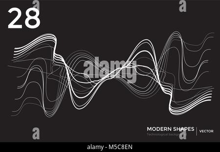 Vector modern shape technological background Stock Vector