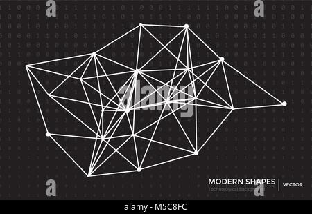 Vector abstract circuit networking blockchain concept Stock Vector