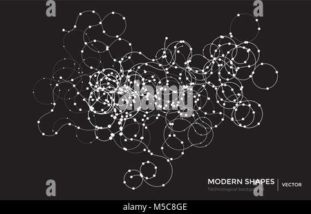 Vector abstract circuit networking blockchain concept Stock Vector