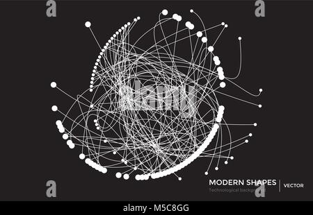 Vector abstract circuit networking blockchain concept Stock Vector