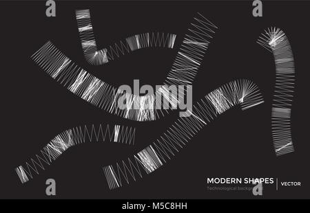 Abstract shapes geometric background science technology  Stock Vector