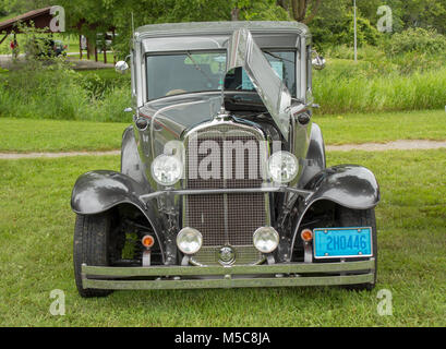 1930 Pontiac Hot Rod Antique car on display at Car Show Stock Photo
