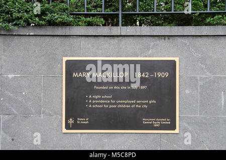 Mary Mackillop plaque in Melbourne Stock Photo