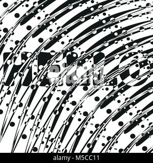 Hello glitch art typographic poster. Glitchy word for your creative designs - black and white Stock Vector
