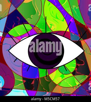 abstract colored image of eye Stock Vector