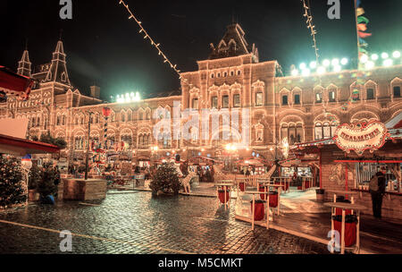 Christmas time in Moscow, Russia Stock Photo