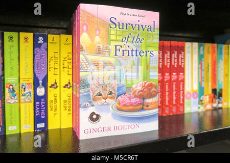 Books in Barnes & Noble Bookstore on Fifth Avenue, NYC, USA Stock Photo