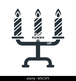 candlestick black icon Stock Vector