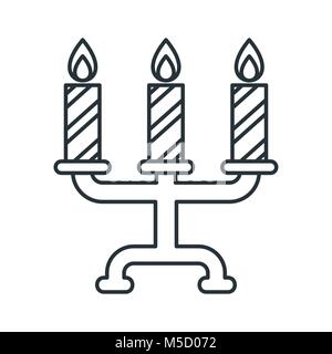 candlestick outline icon Stock Vector