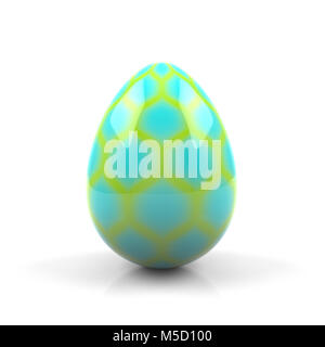 Colorful Easter egg isolated on white background - 3D rendering Stock Photo