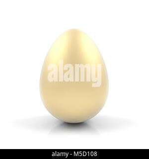 Golden egg isolated on white background - 3d rendering Stock Photo
