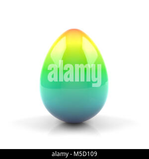 Colorful Easter egg isolated on white background - 3D rendering Stock Photo