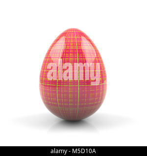 Colorful Easter egg isolated on white background - 3D rendering Stock Photo