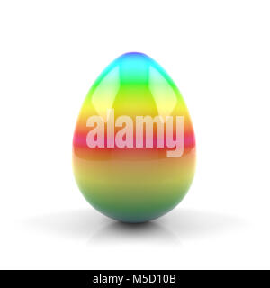 Colorful Easter egg isolated on white background - 3D rendering Stock Photo