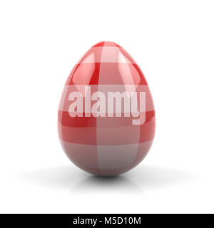 Colorful Easter egg isolated on white background - 3D rendering Stock Photo