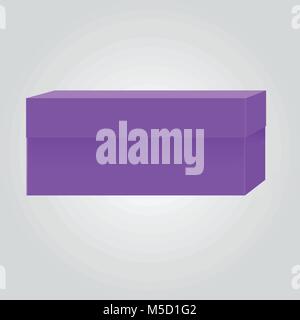 Empty box for your branding design and logo. Easy to change colors. Trendy Violet or purple color. Stock Vector
