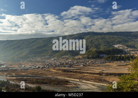 Bumthang Dzong monastery in the Kingdom of Bhutan. Stock Photo