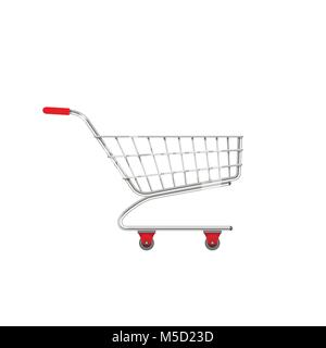Shopping supermarket cart Stock Vector