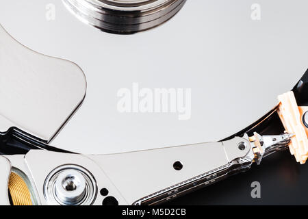 surface of internal 3.5-inch sata hard disk drive close up Stock Photo